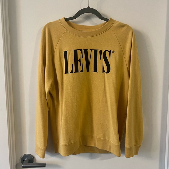 Levi’s Mustard Yellow Crewneck Sweatshirt, Size Small - Picture 3 of 8